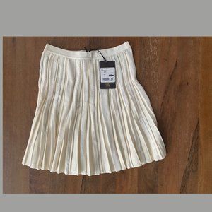 Roberto Cavalli Pleated Ivory Skirt